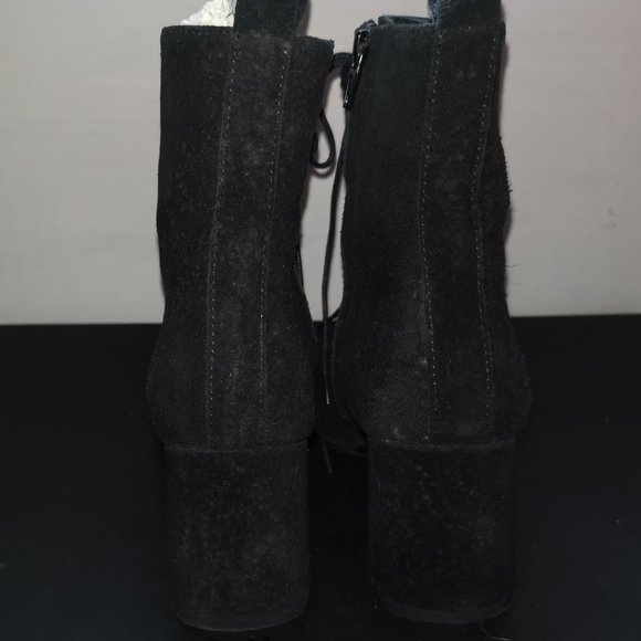Rouje Black Suede 'Josephine' Lace Up Ankle Boots - Picture 6 of 8